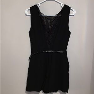 Black Lace Romper